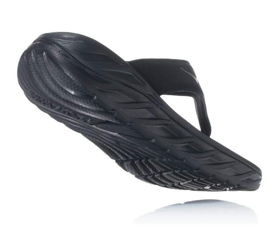 Hoka One One Ora Recovery Flip Sandaler Dam - Svarta - KYBNQ-3705